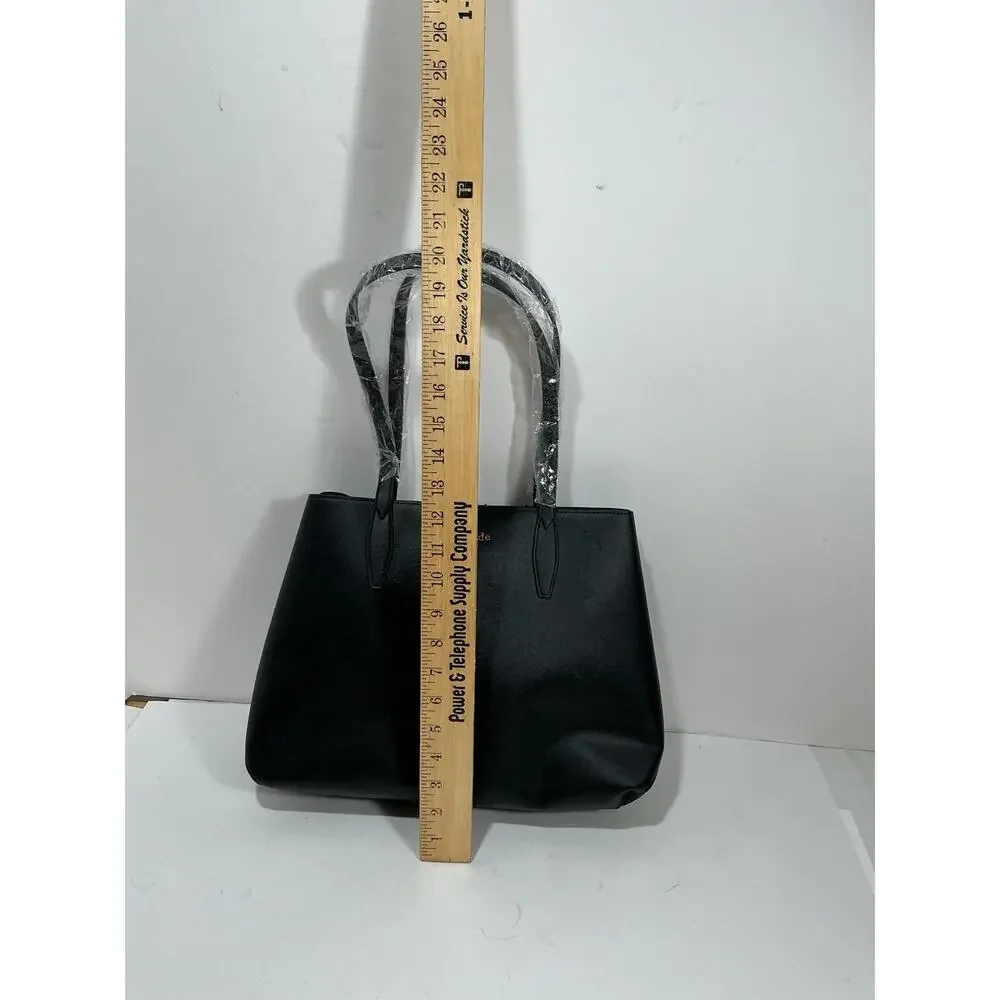 Kate Spade All Black Shoulder Tote Bag Purse NEW Read‎